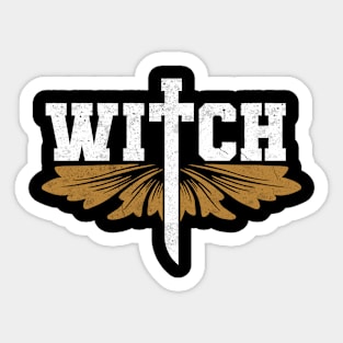 Witch's Knife Baseball Style Name Sticker